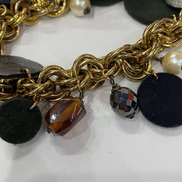 REBECCA MOSES For WILD ABOUT CASHMERE Rare Heavy Glass Necklace - Picture 10 of 12